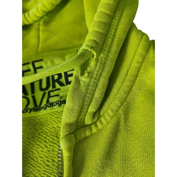 FreeCity Superfluff Lux Zip Hoodie Size 1/ US Small Glowlight Yellow - Picture 6 of 6